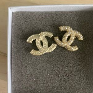 Vintage Chanel Earrings CC studs